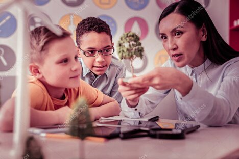 Gruppo scolastico in attività didattica